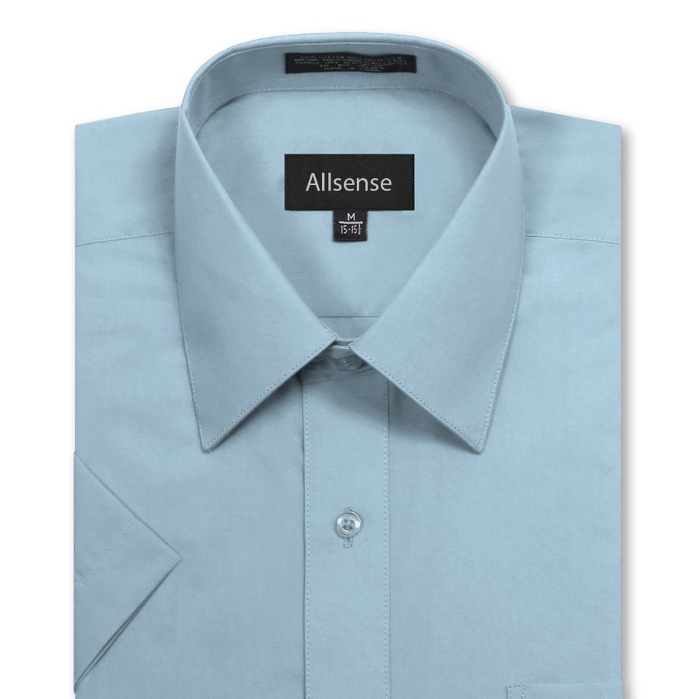Men's Regular Fit Short-Sleeve Dress shirt LtBlue